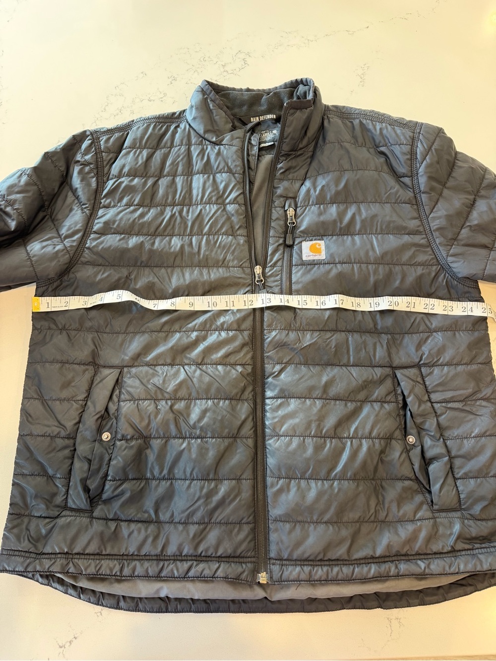 Carhartt Gilliam Rain Defender Men’s Black Quilted Puffer Jacket - Picture 13 of 13
